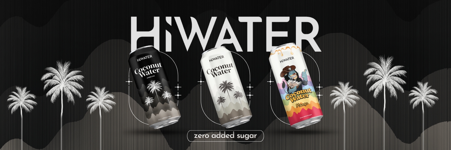 banner bautura cu apa de cocos Hiwater